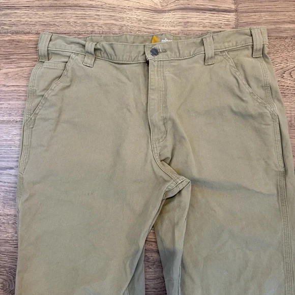 Carhartt Men’s Relaxed Fit Khaki work carpenter Cargo Pants Size 38x30 - Picture 3 of 5